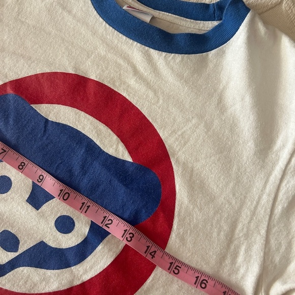 EUC Vintage Chicago Cubs ringer tee size S. Quality cotton Anvil tee. Baseball - Picture 6 of 6